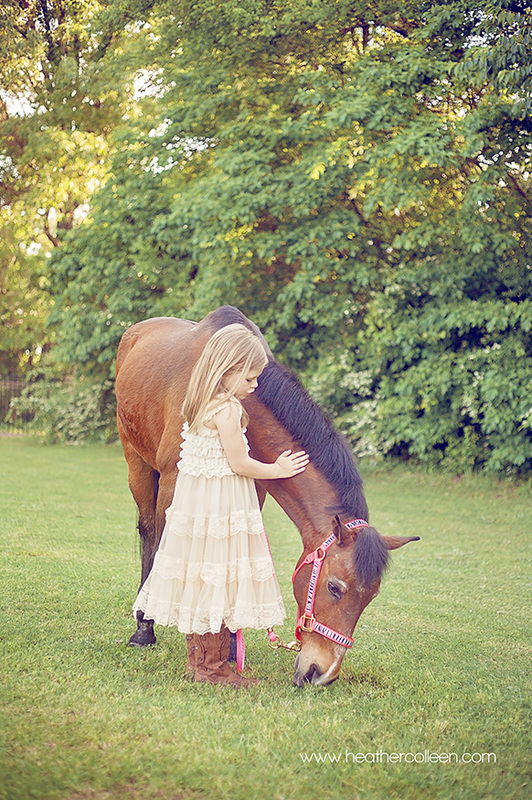 Little girl and horse photography longview tx