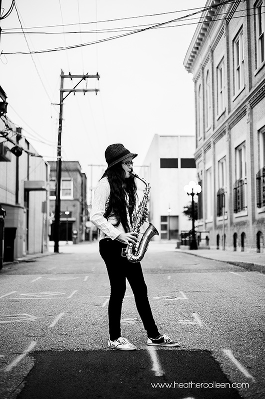 Downtown Jazz Tween Photography BW Longview, Tx