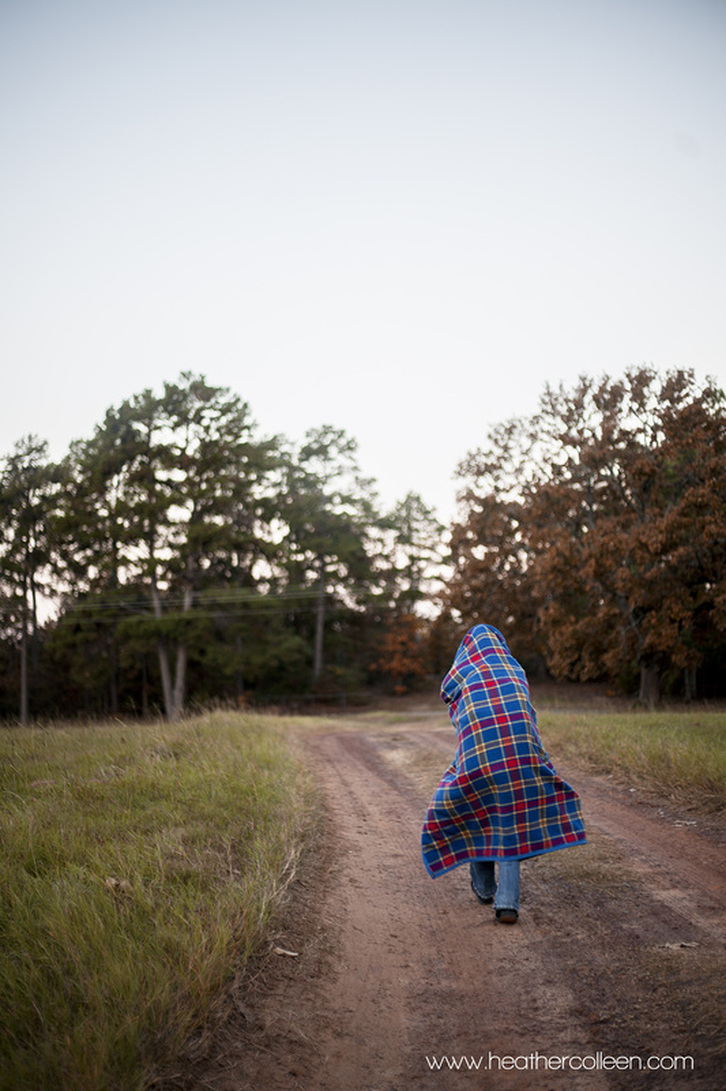 Boy in a flannel blanket Gilmer, Tx